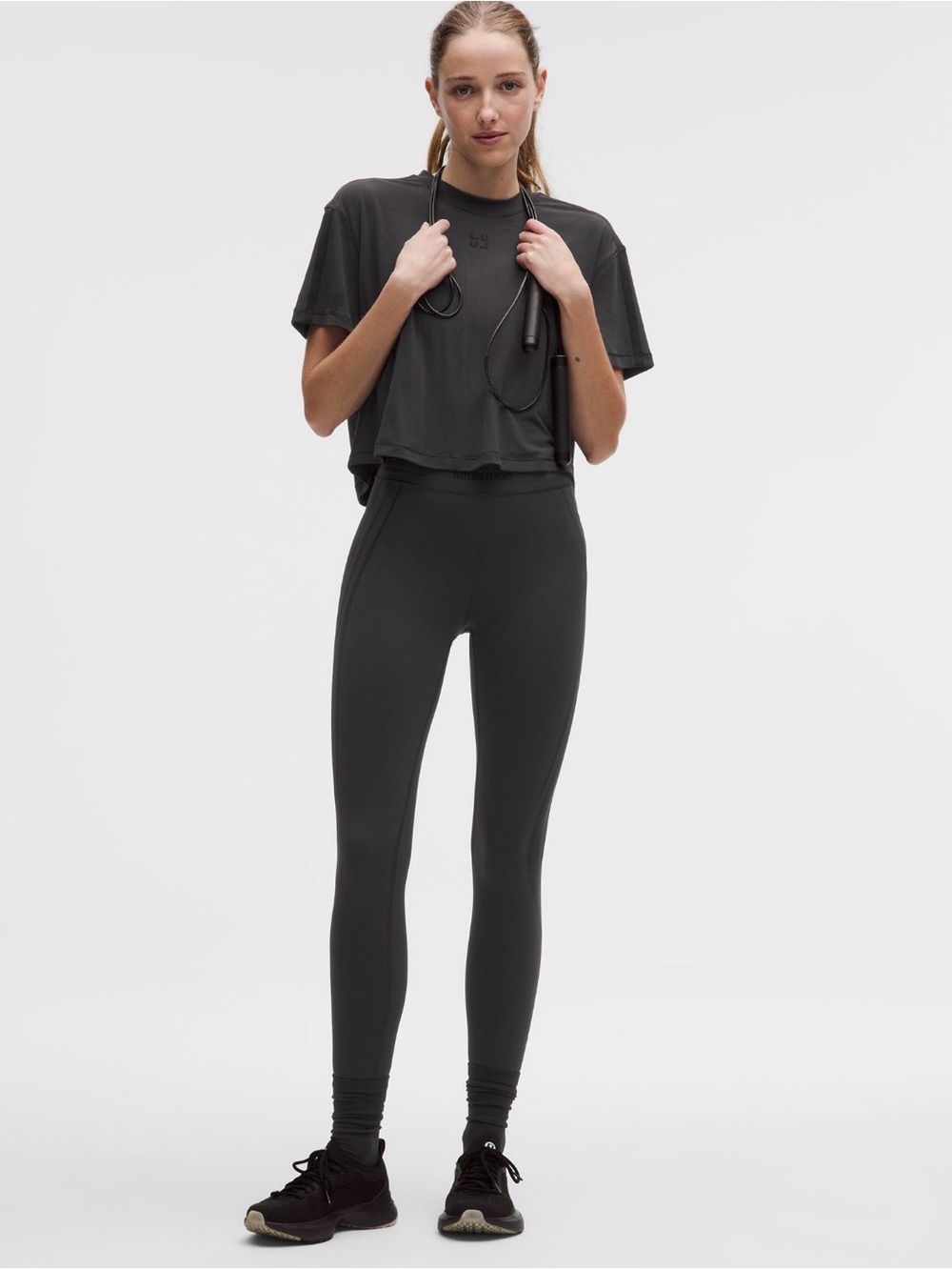 Lululemon Wunder Train High-Rise Tight 25” Flock Black Size 6 NWT